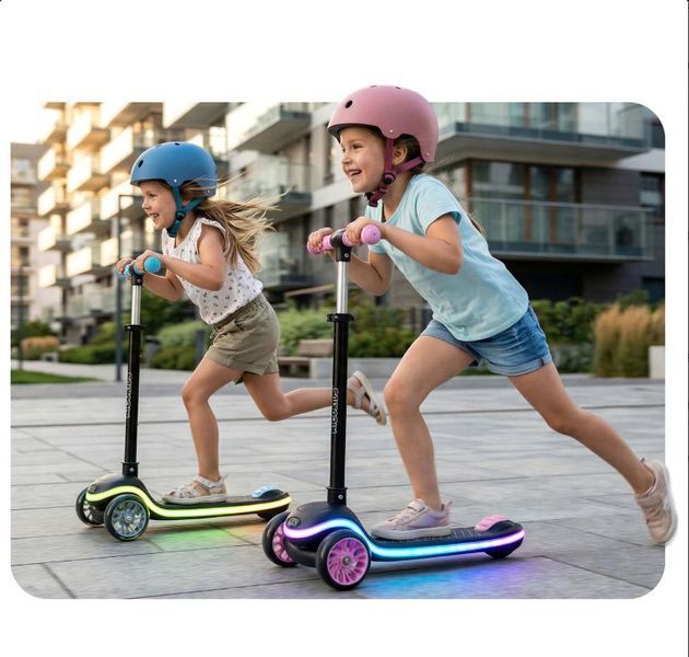 Самокат триколісний дитячий Ricokids Leddi з LED підсвіткою 20 режимів 766002 фото
