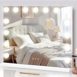 Косметичне дзеркало 80x62cm LED Soulima може працювати від ПаверБанку 25808 фото