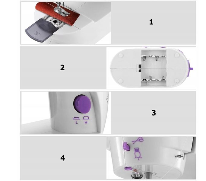 Міні-швейна машинка з аксесуарами і педаллю SM-202A фото