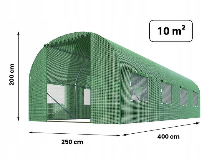 Теплица садовая из пленки 4×2,5×2 м зеленая 10 м2 4916 4916 фото