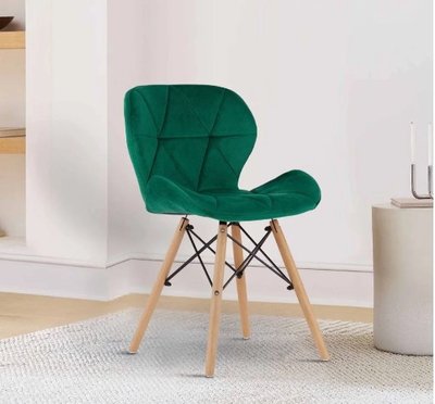 Вишукане вельветове крісло смарагдового кольору ELVA_3371 фото