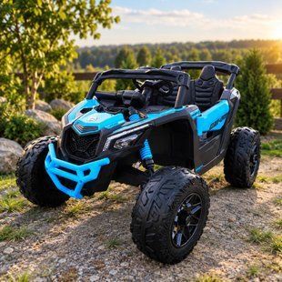 Дитячий багі Can-Am Maverick 4x4 на Li-Ion акумуляторі 4 двигуни 200W Maverick blue фото