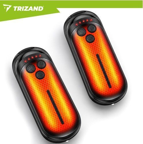 Грілка для рук портативна USB-C 2 шт. 3000 мАг, 5 рівнів 37&ndash;55&deg;C 28182 фото