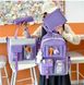 Шкільний рюкзак для підлітків 4 в 1 фіолетовий 053 фото 1