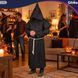 Костюм монаха Glimz 130 см, чорна ряса з капюшоном, хрестом і поясом 28288 фото 8