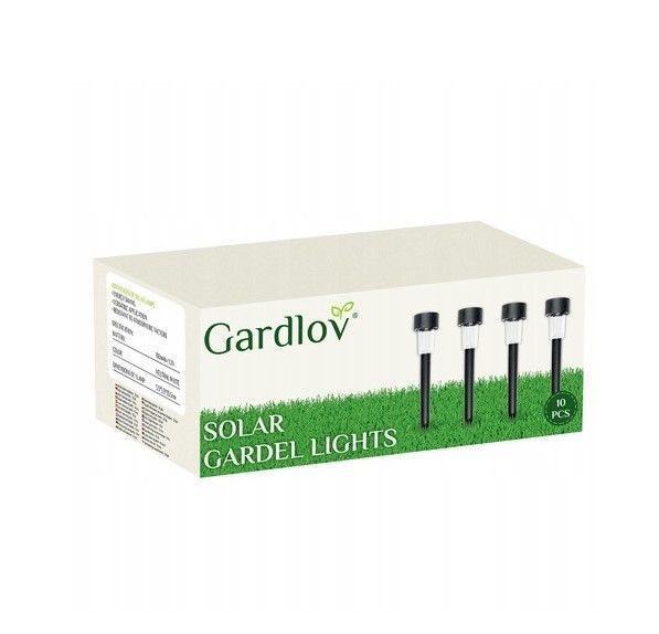 Сонячні садові світильники GARDLOV 10 шт. LED з датчиком сутінків 23859 фото