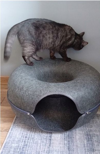 Лежак для кота Тунель пончик Будиночок для кота 50 см 25810 фото