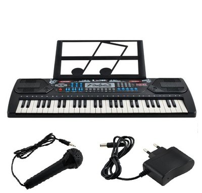 Синтезатор з мікрофоном та тримачем для нот дитячий Electronic Keyboard 8238 8238 фото