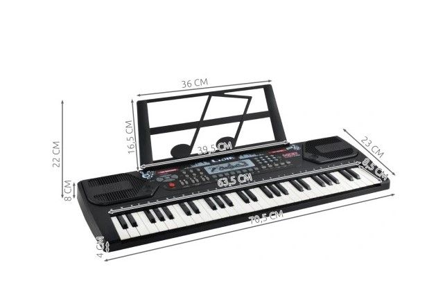 Синтезатор з мікрофоном та тримачем для нот дитячий Electronic Keyboard 8238 8238 фото