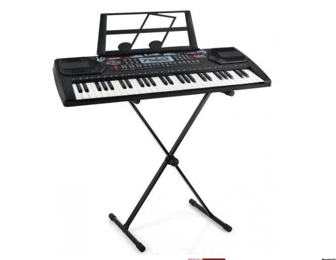 Синтезатор з мікрофоном та тримачем для нот дитячий Electronic Keyboard 8238 8238 фото