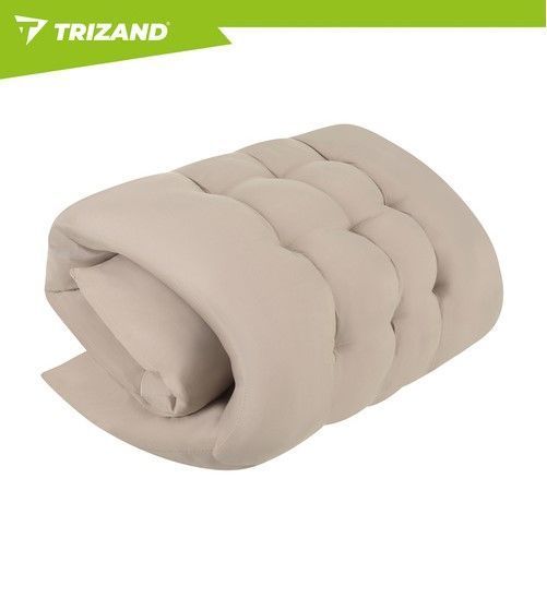 Шезлонг 60x177x30cm Trizand з подушкою бежевий до 120 кг 27553 фото