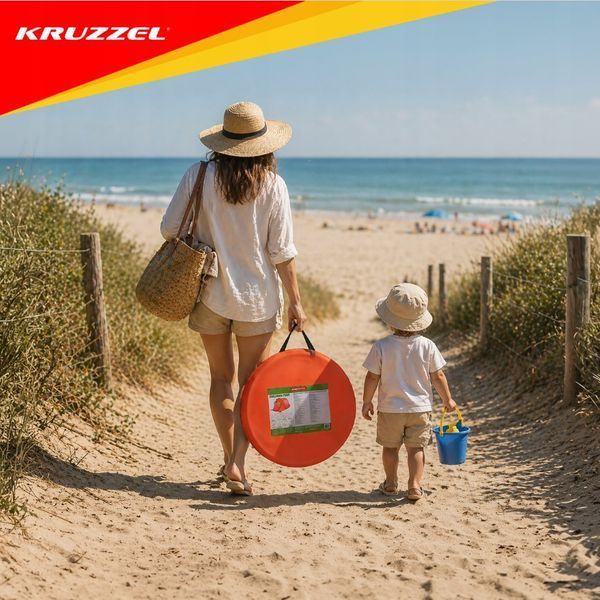 Пляжний намет для дітей Kruzzel Bear 180x95x82 см самоскладний 27666 фото