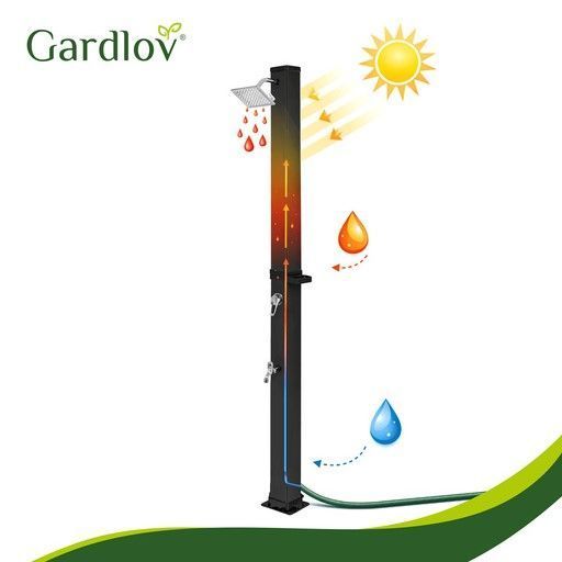 Сонячний душ 40L Gardlov 60&deg;C регулювання кран 360&deg; + аксесуари 27435 фото