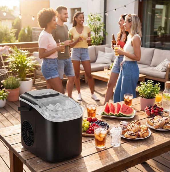 Льодогенератор Ruhhy Ice Maker 1.2L Чорний 12 кг/24 год 27708 фото