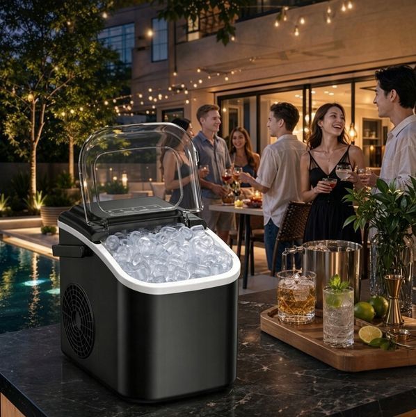 Льодогенератор Ruhhy Ice Maker 1.2L Чорний 12 кг/24 год 27708 фото