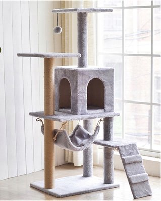 Когтеточка будиночок для котів, вежа, ліжко будиночок, драбинка 5 рівнів 013 фото