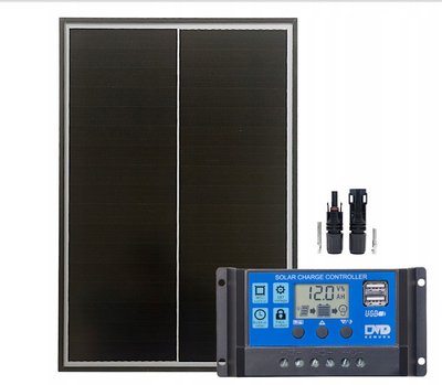 Солнечный комплект: солнечная панель 30W 12V + 2xUSB регулятор 36039 фото