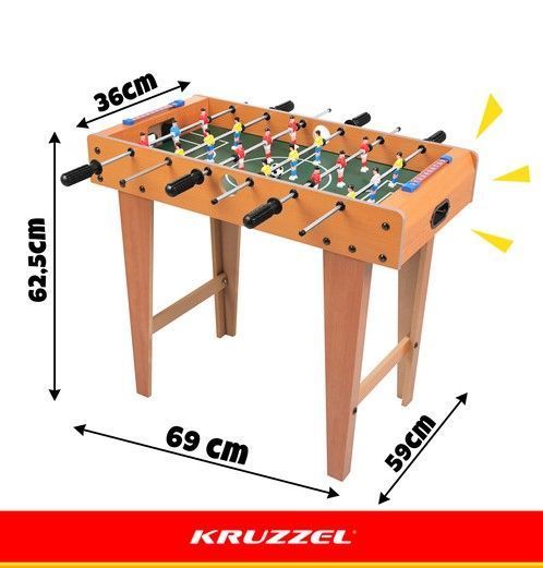 Настольный футбол деревянный 69x37x63 см Kruzzel 28135 фото