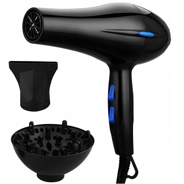 Фен для волосся 800 Вт чорный HAIRDRYER HAIRDRYER фото