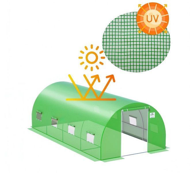 Теплица Garden Tunnel 3x8x2 24м2 UV4 двойная дверь 2919 фото