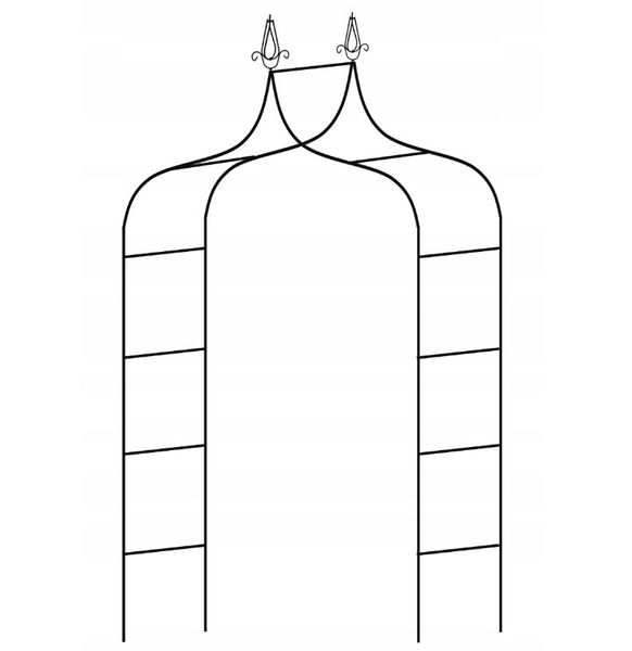 Декоративна садова арка металева пергола GardenLine 240 см Декоративная садовая арка металлическая пергола GardenLine 240 см фото