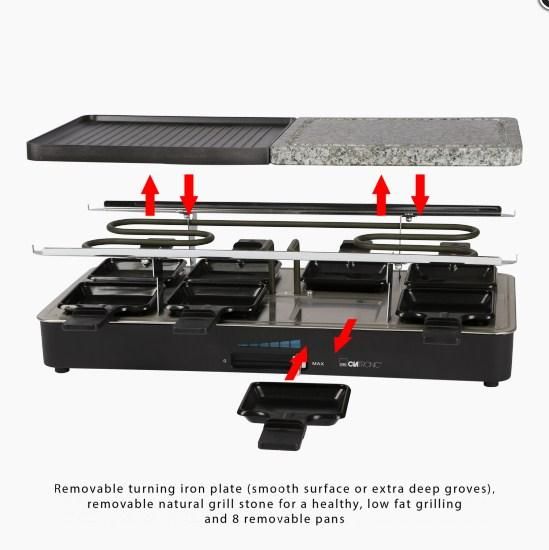 Електрогриль 2 в 1 CLATRONIC RG 3518 гриль - раклетт RG 3518 фото