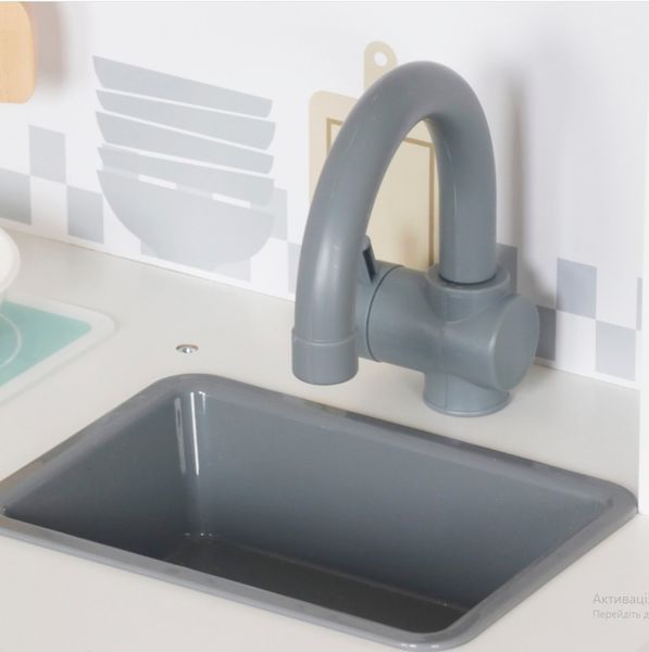 Дерев&rsquo;яна дитяча кухня MAM221 з пральною та посудомийною машинами дошкою для крейди MAM221 фото