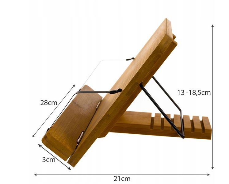 Зручна дерев'яна підставка для книг та планшета XXL 19222 фото