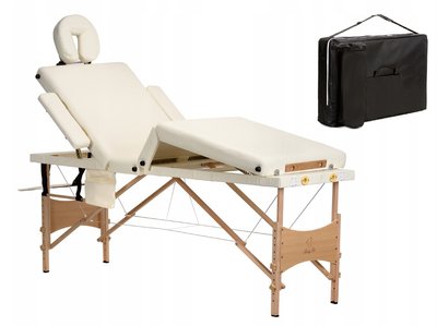 Дерев'яний 4-секційний масажний стіл Bodyfit WT-401 фото