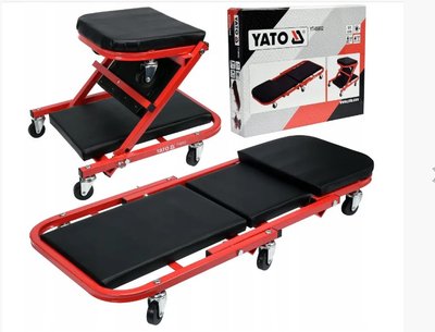 Лежак-стілець підкатний для авторемонту 2 в 1 YATO YT-08802 YT-08802 фото