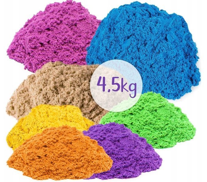 Кинетический песок разноцветный XXL 4.5 кг Формы Буквы Песочница Бассейн B29A1 фото