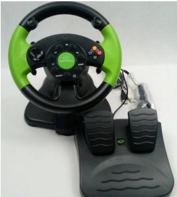 Ігрове кермо з педалями газу і гальма PC PS3 XBOX 360 USB EG104 фото