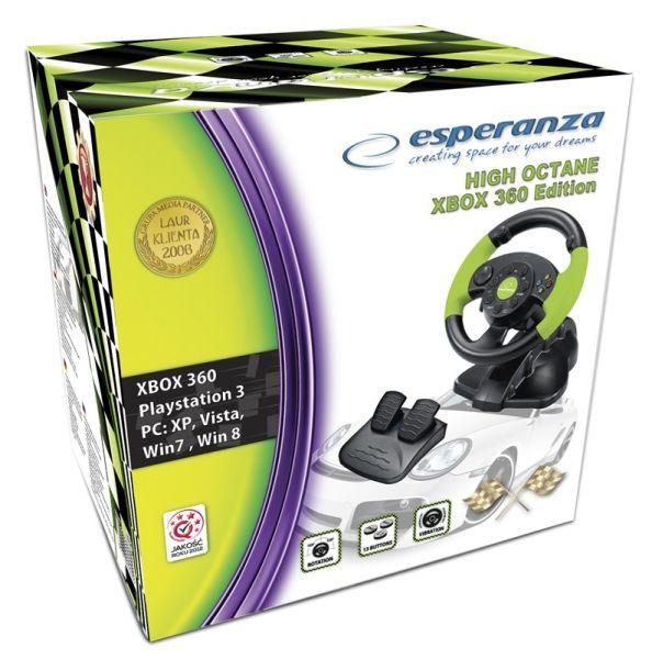 Ігрове кермо з педалями газу і гальма PC PS3 XBOX 360 USB EG104 фото