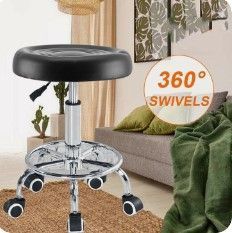Стул косметический вращающийся на 360&deg; HOKER черный 18320 18320 фото
