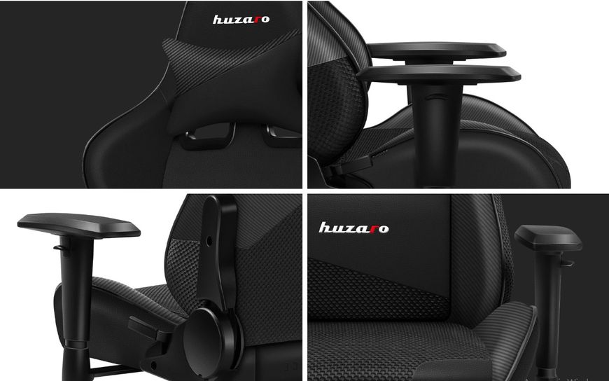 Ігрове крісло Huzaro Hz-Force 6.2 Carbon, чорна тканина HUZARO 6,2 фото