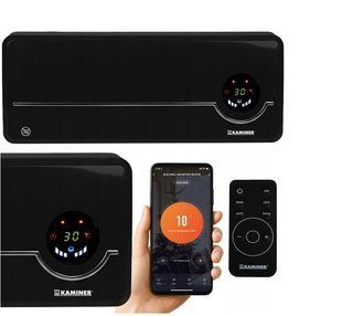 Повітряна завіса KAMINER AIRO потужний електричний настінний обігрівач з WiFi + пультом дистанційного керування 26389 фото