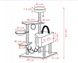 Великий ігровий центр для кота, будиночок для кота, багаторівнева дряпка PA1044 фото 12