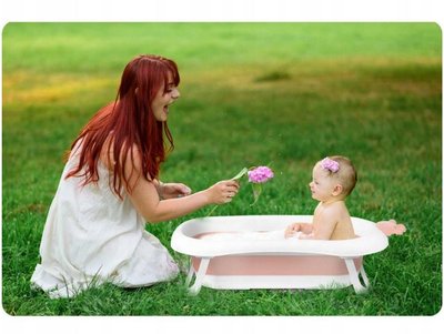 Ванночка дитячої з подушкою біло-розова 728 000 728000 фото