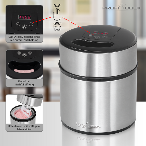 Морозивниця нержавіюча сталь ProfiCook PC-ICM 1140 PC-ICM 1140 фото
