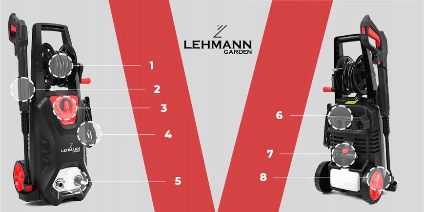 Мийка високого тиску Lehmann 260 бар 1800 Вт LEHMANN TURBO 260 фото