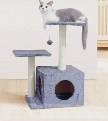 Будиночок для кота - дряпка, кігтеточка 71 см сіра 21712 фото