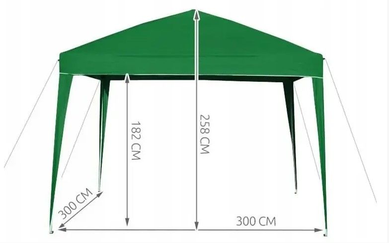 Садовый павильон 3 × 3 м зеленый  GZ-033-4 (L33) фото