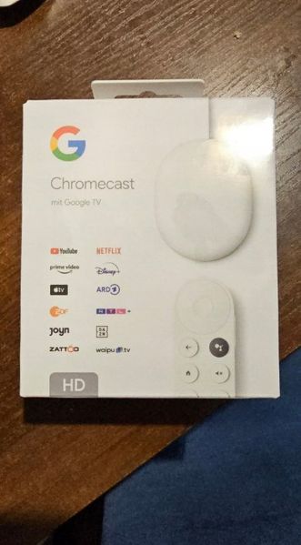 Мультимедийный медиаплеер Google Chromecast 4 HD Google TV SMART Белый США GA03131-DE фото