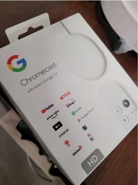 Мультимедийный медиаплеер Google Chromecast 4 HD Google TV SMART Белый США GA03131-DE фото