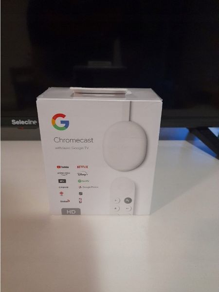 Мультимедийный медиаплеер Google Chromecast 4 HD Google TV SMART Белый США GA03131-DE фото