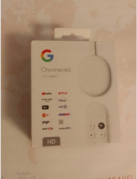 Мультимедийный медиаплеер Google Chromecast 4 HD Google TV SMART Белый США GA03131-DE фото