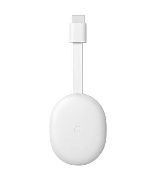 Мультимедийный медиаплеер Google Chromecast 4 HD Google TV SMART Белый США GA03131-DE фото