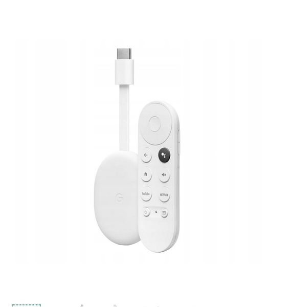 Мультимедийный медиаплеер Google Chromecast 4 HD Google TV SMART Белый США GA03131-DE фото