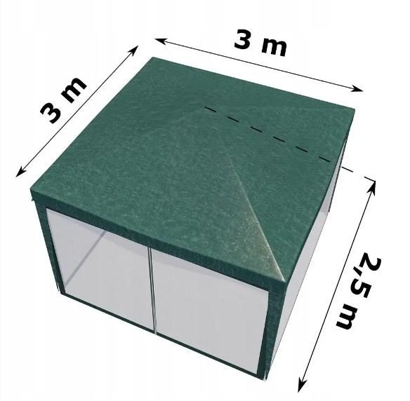 Павильоны с москитной сеткой, 4 стены, размеры 3х3х2,5 м, модель ZX-TO33, зеленого цвета 033. ZX-TO33 фото