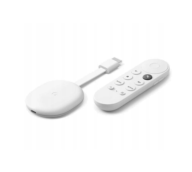 Мультимедийный медиаплеер Google Chromecast 4 HD Google TV SMART Белый США GA03131-DE фото